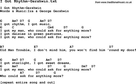 lyrics i've got rhythm|gershwin i got rhythm lyrics.